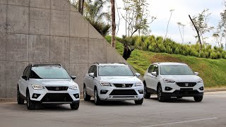 Arona Ateca y Tarraco juntos los tres SUVS de la marca SEAT [upl. by Elleirol]