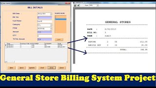 Billing System in Visual Basic 6  General Store Management System  Inventory Management System [upl. by Nations]