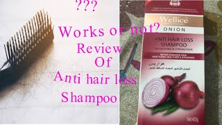 Review of Wellice onion Anti hair fall shampoo  Hair fall solution [upl. by Atikel394]