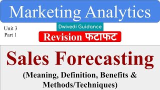 Sales Forecasting sales forecasting methods Marketing Analytics consumer survey trend delphi [upl. by Ulyram910]