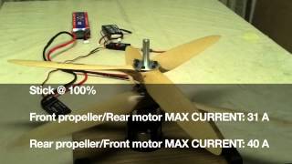 GampS Contrarotating brushless motor Test 1  August 13 2014 [upl. by Terris]