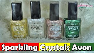 NOVAS CORES ESMALTE SPARKLING CRYSTALS AVON Outubro 2024  LÁIANE LIRA [upl. by Ahsekel472]