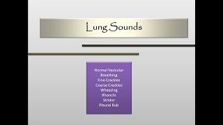 Lung sounds [upl. by Ahsinav318]