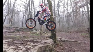 TRIAL Training Janvier 2021 Larchant Montesa 4RT REPSOL 2021 🎧 [upl. by Leahciam]