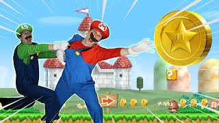 Mario VS Luigi  Coin Battle in Real Life [upl. by Jessamyn]