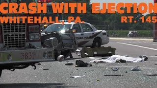 FATAL Car crash with person ejected Whitehall PA 072016 [upl. by Myrilla]