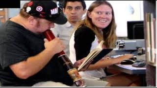 PLAYING THE DIDGERIDOO IN THE LIBRARY PRANK [upl. by Mitchell]