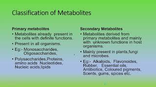 Biomolecules2Primary metabolites and secondary metabolites [upl. by Ffej]