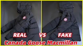 Real vs Fake Canada Goose Macmillan Black Parka Comparison From Supkicks [upl. by Ereveneug194]