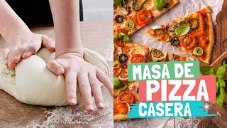 🍕 Masa de PIZZA CASERA fácil 🍕 Pequerecetas [upl. by Aicinet]