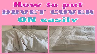 HOW I PUT DUVET COVER ON IN EASY WAY Jonelyn Channel [upl. by Neneek]