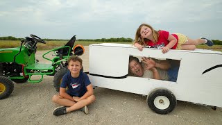 Hudson found a new camper for his tractor  Tractors for kids [upl. by Laks761]