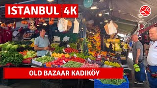 Old Bazaar Kadıköy Istanbul 2023 Walking Tour4k 60fps [upl. by Lebam]