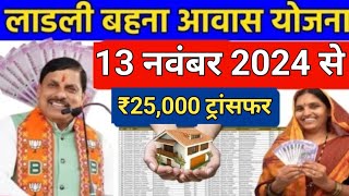 Ladli Behna Awas Yojana Mp 2024 ladli behna awas yojana update  Pm awas Yojana new update [upl. by Iturk160]