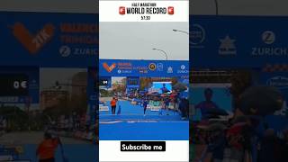 Half marathon World record👑⏰️ 5730 trending shorts viralshorts halfmarathon subscribe athlete [upl. by Humbert931]