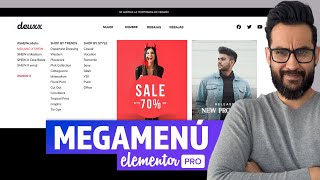 Crea paso a paso un Mega menú  Widget de Elementor PRO 🔥 [upl. by Crispas196]