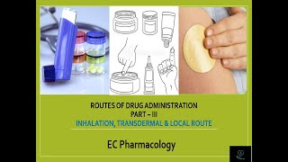 Routes of Drug Administration Part III  Inhalation Transdermal amp Local Route in Tamil [upl. by Byrom]