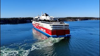 Viking Grace and Viking Glory in Mariehamn Åland  32022 [upl. by Kinnard]