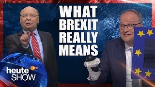 This is what Brexit REALLY means German political comedy quotheute showquot English subtitles [upl. by Jaala916]