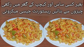 Resturant style macroni recipe without any sauce and ketchup [upl. by Zoarah]