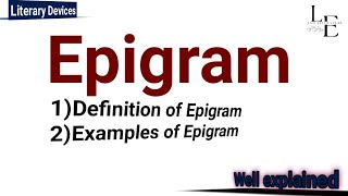 EpigramDefinitionExamplesConceptliterarydevices epigram [upl. by Samaj148]