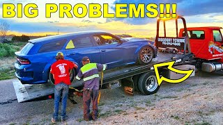 CHARGER HELLCAT WAGON  FIRST DRAGS DIDNT GO AS PLANNED [upl. by Galateah]