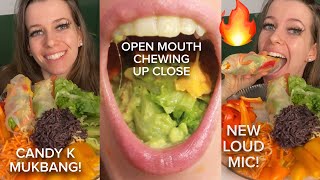 UP CLOSE OPEN MOUTH CHEWING RAINBOW FOOD MUKBANG WITH LOUD MIC Candy K [upl. by Rigby288]