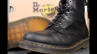 FAILURE AT 6 MONTHS 1460 quotHardlifequot Smooth Black DR MARTENS [upl. by Laekcim255]