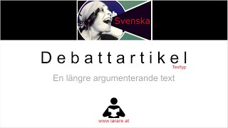 Webblektion Debattartikel [upl. by Neilla]