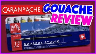 Caran DAche Studio 12 Gouache  Demo amp Review [upl. by Lyudmila]