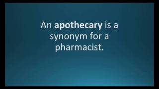 How to pronounce apothecary Pharmcabulary for Memorizing Pharmacology Flashcard [upl. by Otreblide]