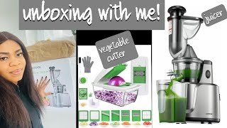 Unbox With Me  AICOOK Juicer amp Vegetable Cutter [upl. by Nedyarb]