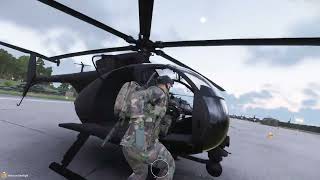 MH6 Littlebird flight  ARMA Reforger  Virpil HOTAS [upl. by Akkire220]