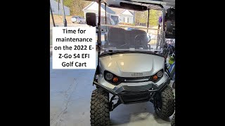 Performing Maintenance on the 2022 EZGo S4 EFI Golf Cart [upl. by Oderfigis]