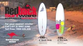 Redback Surf Australia Serious Softboards [upl. by Sybley644]