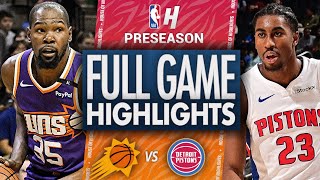 Phoenix Suns vs Detroit Pistons  Full Game Highlights  October 8 2024 NBA Preseason [upl. by Anaik102]