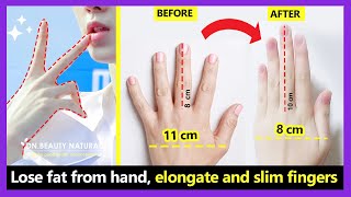 Best Finger exercises to Elongate and Slim fingers How to lose fat from hand make hand thinner [upl. by Ylenats]