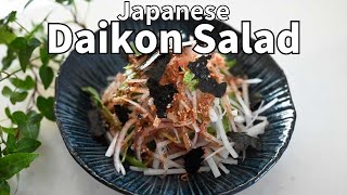 Daikon Salad with Sesame Dressing  Japanese Popular and Healthy Salad Recipe [upl. by Silloh]