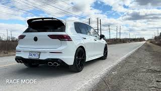 2024 Golf R Stock exhaust POPS and BANGS [upl. by Malkin]