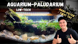 AQUARIUMPALUDARIUM  FIRST TRY OF NANO FILTER [upl. by Enelyt761]