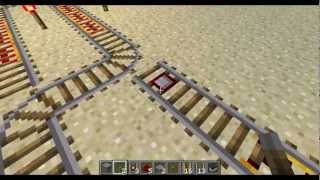 Minecraft  Making Rail Switches to Switch Tracks [upl. by Elana]