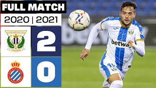 CD Leganés  RCD Espanyol 20 20202021 PARTIDO COMPLETO [upl. by Carrew]