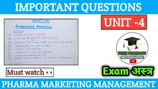 Marketing unit 4 important questions  very important for exam [upl. by Vanna878]