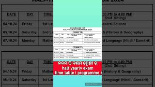 Half yearly exam program class 10  2024 sa1 exam timetableshortsfeed exam [upl. by Kirima]