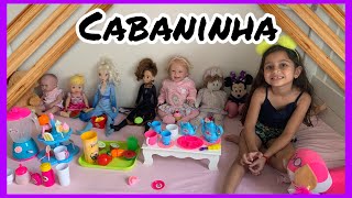 UM DIA NA CABANINHA DAS BEBÊS REBORN MONTANDO CABANA INFANTIL [upl. by Bobinette]