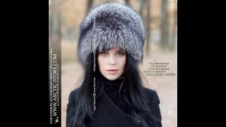 Luxury fur hat  Silver fox fur [upl. by Ennair957]