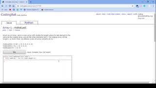 Array 1 makeLast Java Tutorial  codingbatcom [upl. by Kunkle]