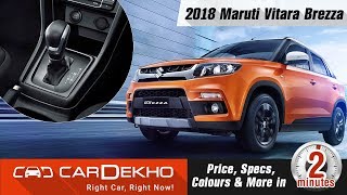 2018 Maruti Vitara Brezza AMT  Price Specs Colours and More  In2Mins [upl. by Thora]