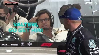 Bottas reaction to Toto asking him to catch Verstappen BrazilGP 2021 [upl. by Crofton986]