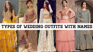 Types Of Wedding Dresses With NameWedding Outfit Ideas For Girls Women Ladies With NamesTo Fashion [upl. by Rhonda]